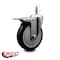 Service Caster 5'' Black Poly Wheel Swivel 7/16'' Stem Caster with Total Lock Brake SCC-GRTTL20S514-PPUB-BLK-716138 - alternate 4
